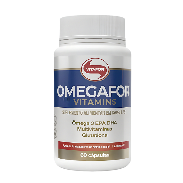 OMEGAFOR® VITAMINS Ômega 3 com 7 Vitaminas – Suplemento em Cápsulas 60 Caps