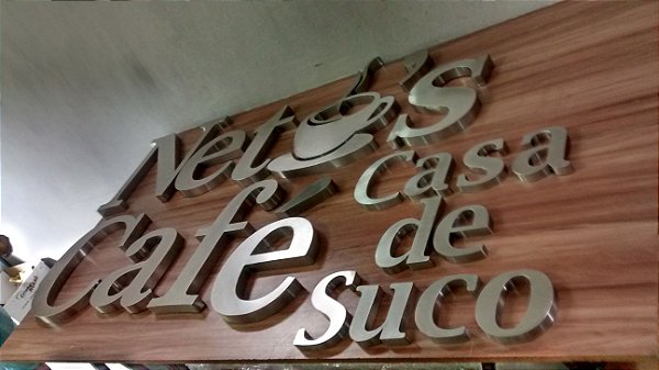 Letras e Logo Tipos  em Aço Inox ( Escovado )