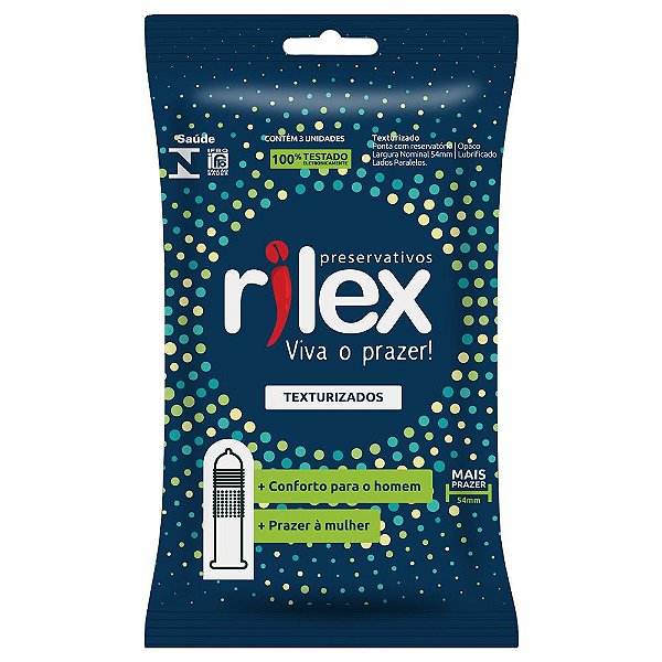 Preservativo Texturizado - 03 Unid Rilex