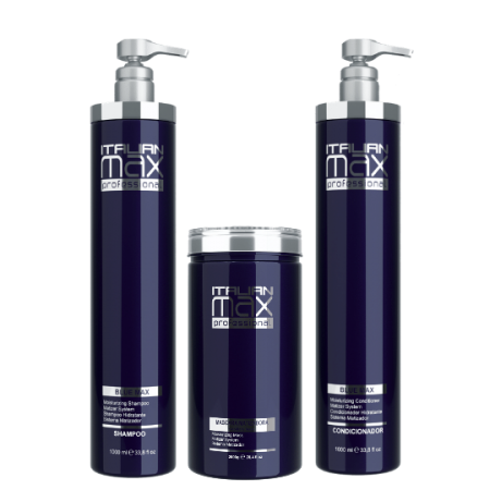 Italian Max Blue Max - Kit Shampoo + Condicionador + Máscara - Linha Profissional