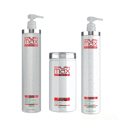 Italian Max Proativo 3D - Kit Shampoo + Máscara + Condicionador - Linha Profissional