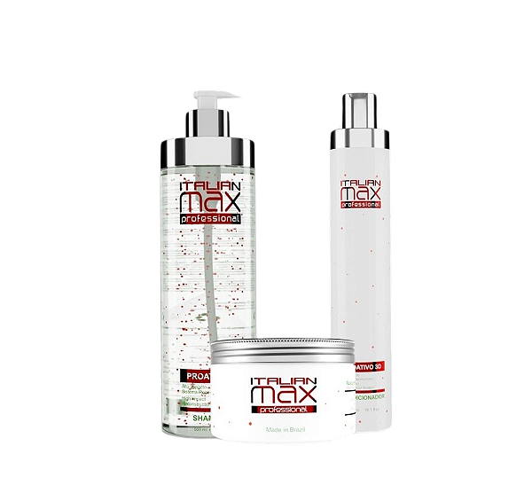 Italian Max Proativo 3D - Kit Shampoo + Máscara + Condicionador - Home Care