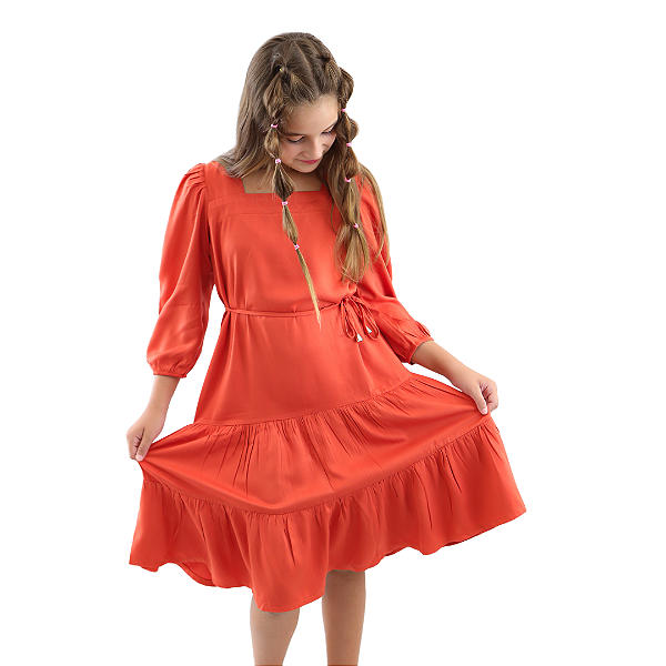 VESTIDO C/ CINTO E MARIA