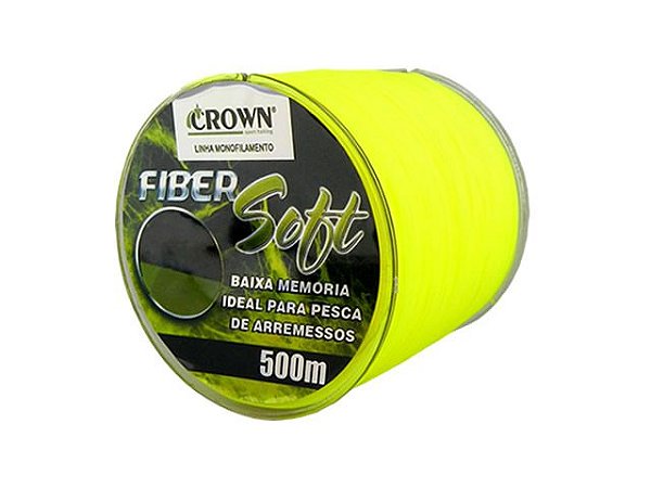 Linha Monofilamento Fiber Soft Crown - Carretel 500m