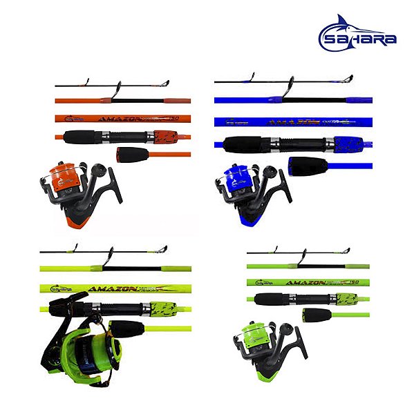 Kit de Pesca – Vara e Molinete com linha Sahara Amazon