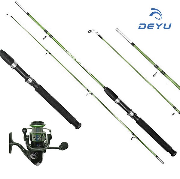 Kit Vara Max bull 1,80m 20lb e Molinete Deyu – Harpoon LX4000