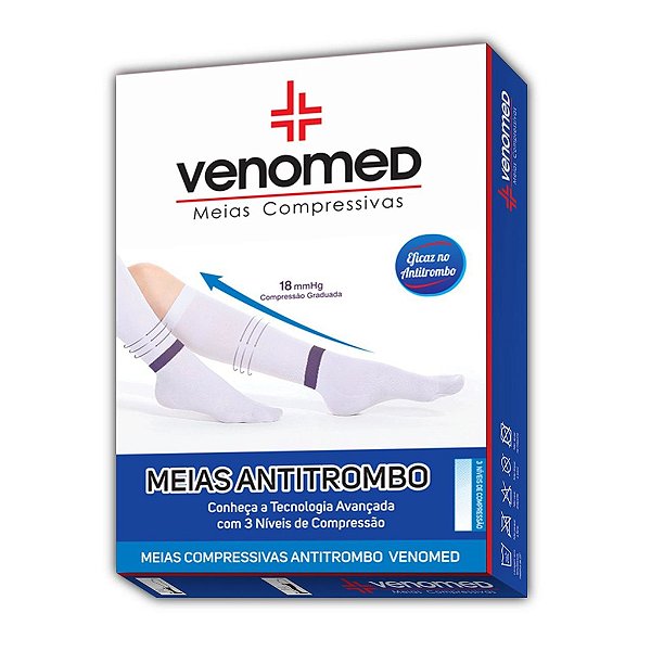 Meias Antitrombo 3/4 - VENOMED 15/21 MMGH Ponteira Aberta - DVA34