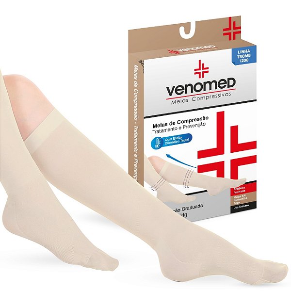 Meias Antitrombo  - VENOMED 20/30 MMGH Ponteira Aberta - DVT78AM