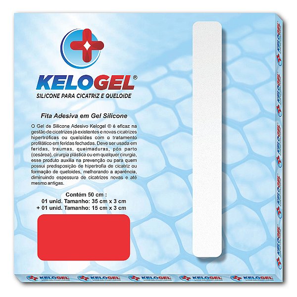 Fita em Gel de Silicone para Cicatriz- Kelogel  -  3cmx35cm