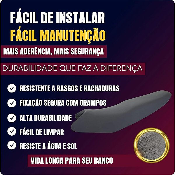 Capa Banco Titan Fan 125 , 150 ,160  2000 A 2020 Modelo Original Capas S/Logo