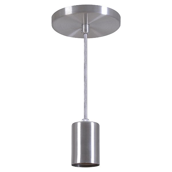 Pendente Copinho Aluminio Teto E27 1 Luz Lumini Lab - Incolor Verniz*