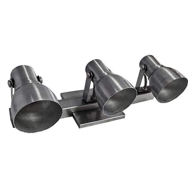 Spot Trilho Popular Aluminio Teto 3 Luzes E27 Bivolt Lumini Lab - Verniz Cobre