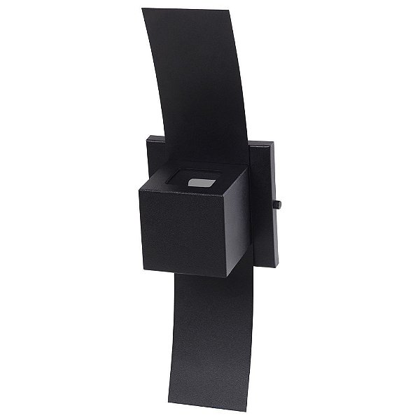 Arandela Box com Aba Aluminio 2 Fachos Parede 1 Luz G9 Bivolt Lumini Lab - Preto