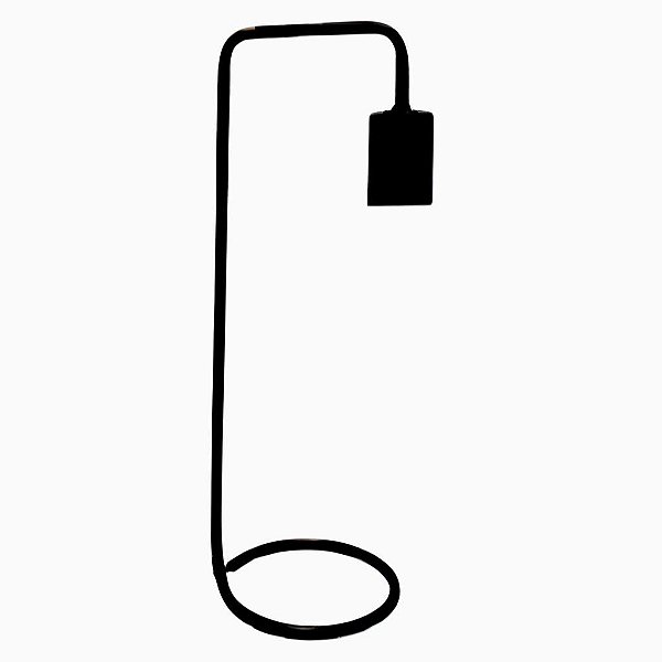 Luminaria de Mesa Forca Aluminio E27 1 Luz Fixa Lumini Lab - Preto Microtextura