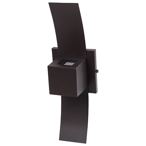 Arandela Box com Aba Aluminio 2 Fachos Parede 1 Luz G9 Bivolt Lumini Lab - Marro