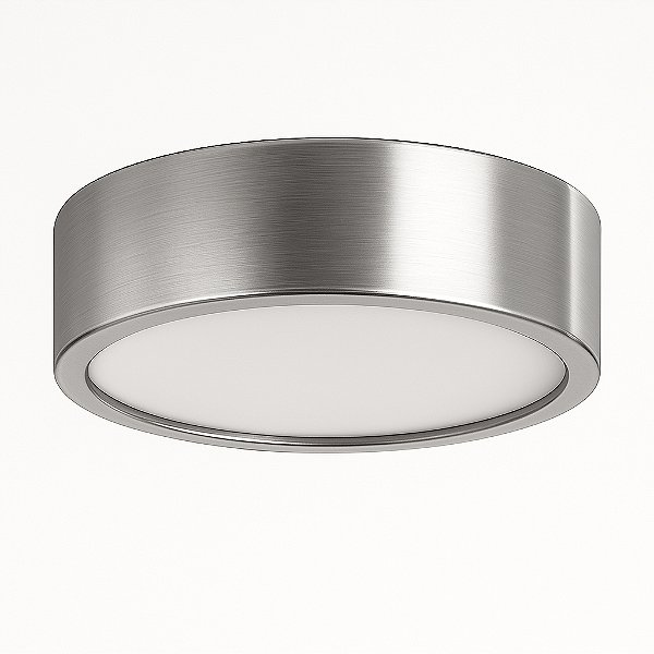 Plafon D200 Aluminio Teto E27 1 Luz Lumini Lab - Prata Liso