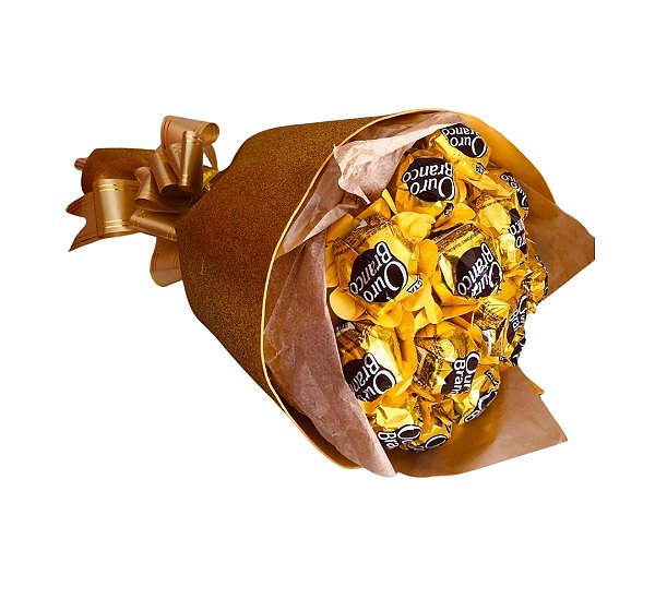 Buquê Gold de Bombons- Modelo Ouro Real