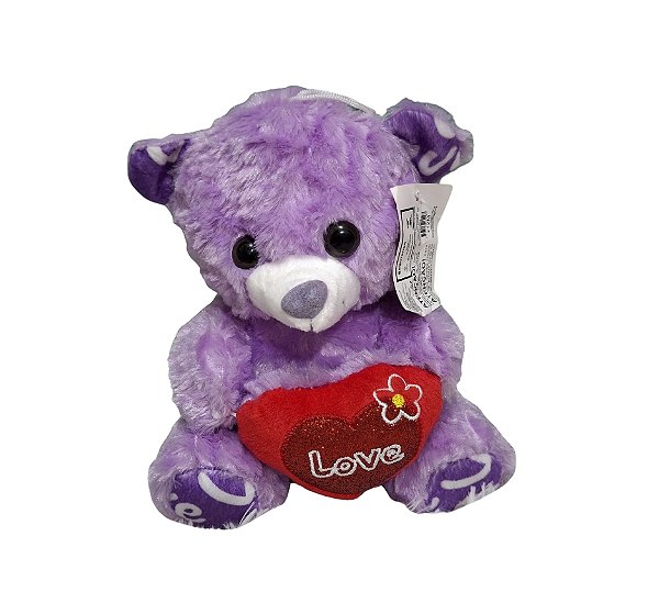 Ursinho  de Pelúcia Love Lilás