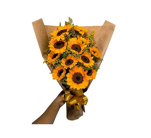 Buquê de Girassol - Modelo Luxo Sol da Vida