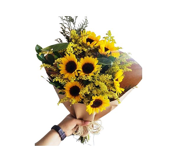 Buquê de Girassol - Modelo Luz da Alma