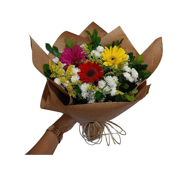 Buquê de Gérbera - Modelo Trio Pop Francês