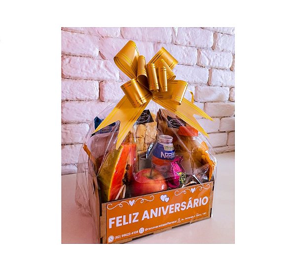 Cesta de Café da Manhã Para Aniversário -Modelo  Pop 1