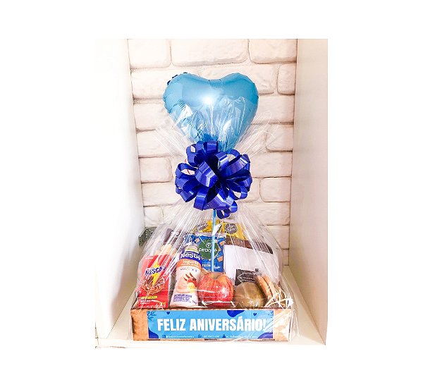 Cesta de Café da Manhã Pop 1 - Modelo Blue Celebration