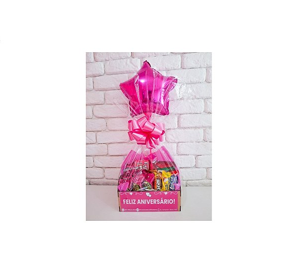 Cesta de Chocolate Para Aniversário - Pop 1 (Feminina)