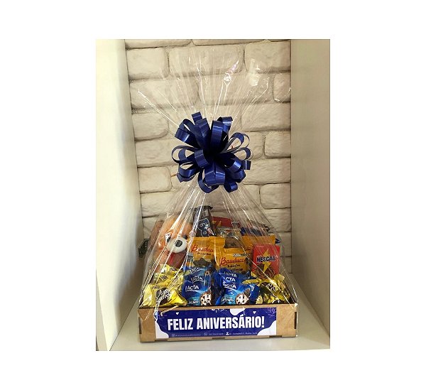 Cesta de Chocolate com Urso de Pelúcia   Pop 1 (Aniversário)