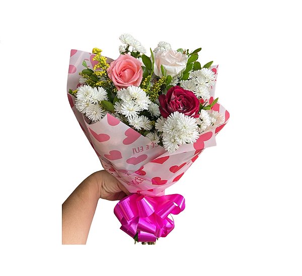 Buquê Mix Tonalidades - Modelo Trio Pop Tradicional