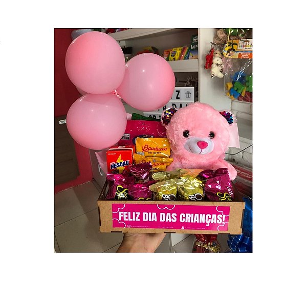 Cesta chocolates e abraços - Especial Dia das Crianças