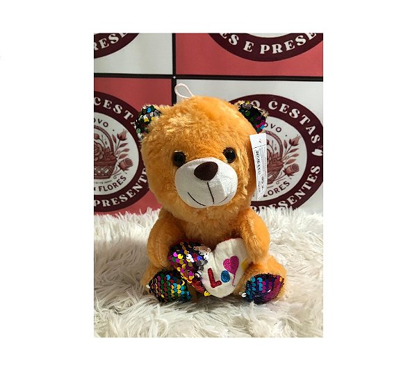 Urso de Pelúcia na Cor  Doce de Leite