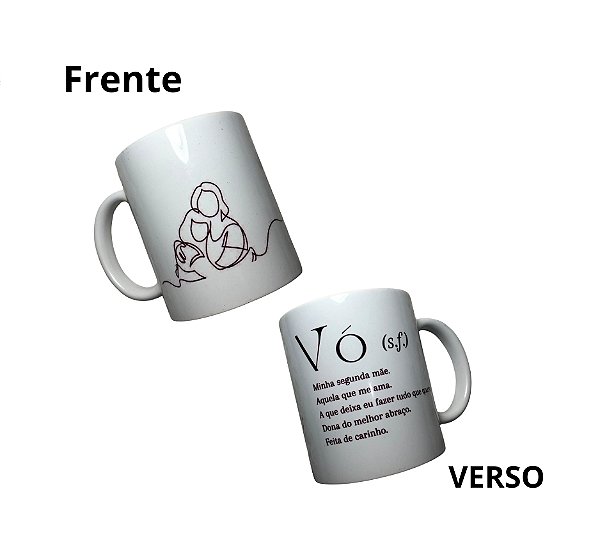 Caneca Vó & Neta Minha Segunda Mãe