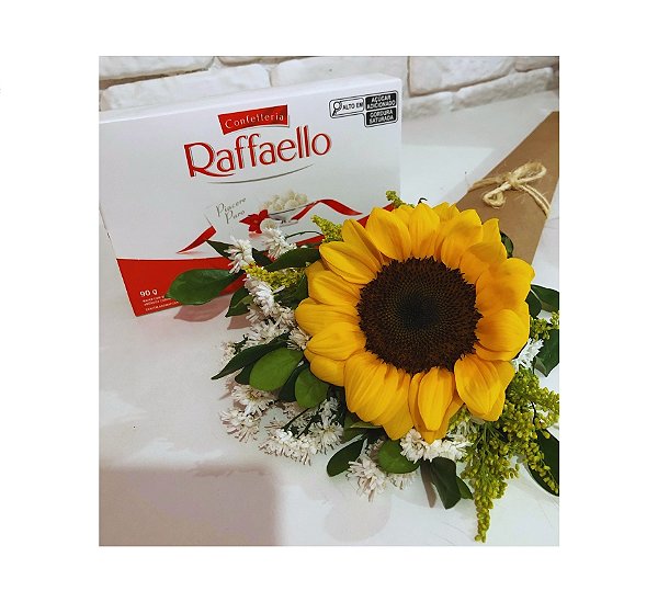 Combo Encanto Delicado Girassol + Bombom Rafaello