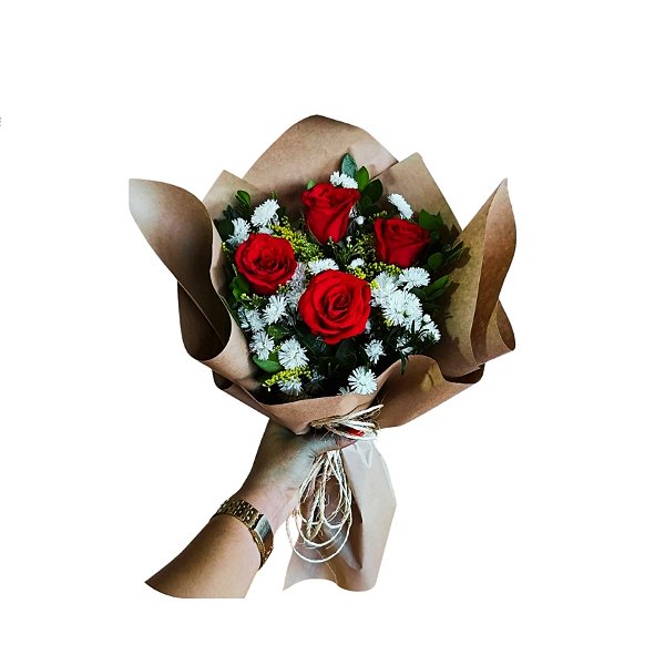 Buquê de Rosas Vermelhas - Modela Quarteto Pop Francês