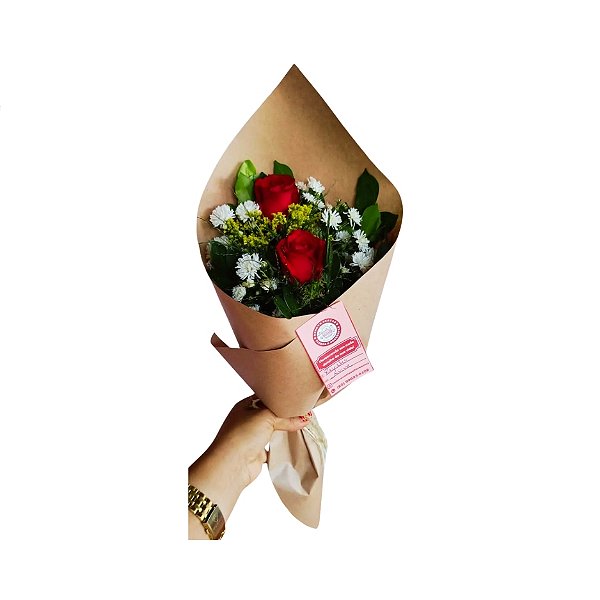 Buquê de Rosas Vermelhas - Modelo Duo Francês