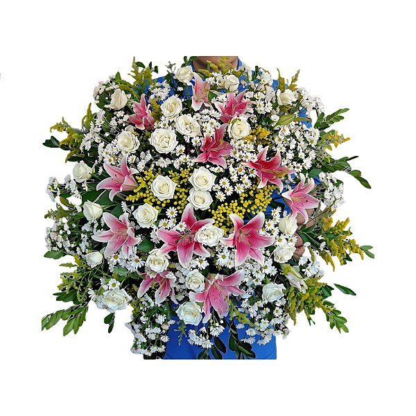 Coroa de Flores – Serenidade Eterna 🤍🌸🕊️