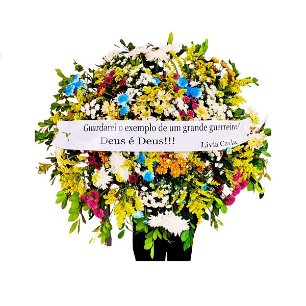 Coroa de Flores – Harmonia da Saudade 🤍💜💙🕊️