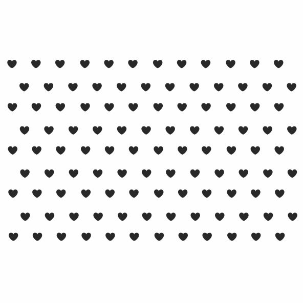 Decalque para Porcelana - Coração Mini Preto