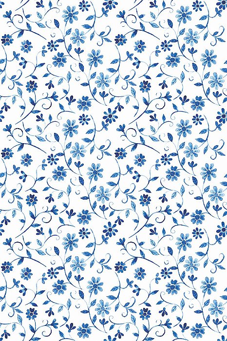 Decalque para Porcelana - Tapete Azul Bem Me Quer
