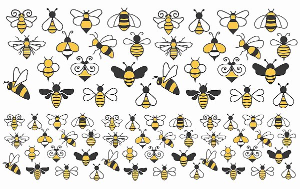 Decalque para Porcelana - Abelhas