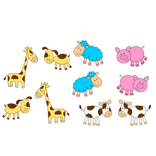 Decalque para Porcelana - Bichinhos Kids