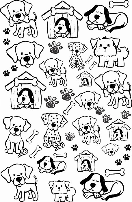 Decalque para Porcelana - Cachorros P e B