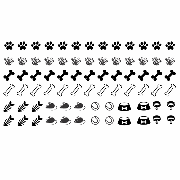 Decalque para Porcelana - Complementos Gatos e Cachorros