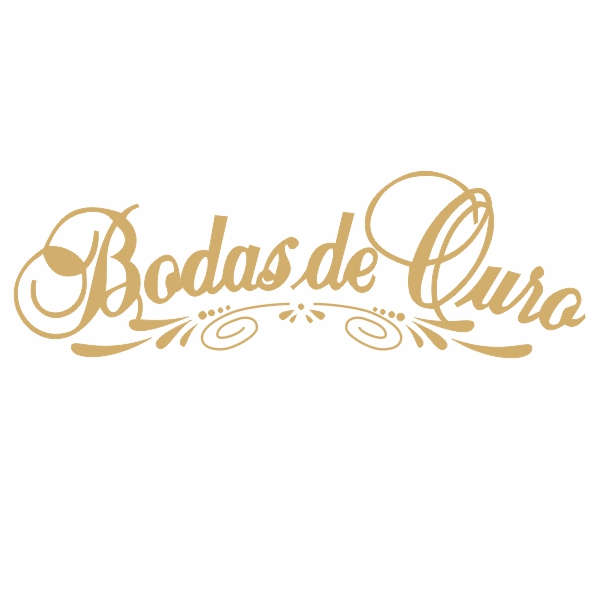 Bodas de Ouro - Escrito 7cm - Decalque para Porcelana