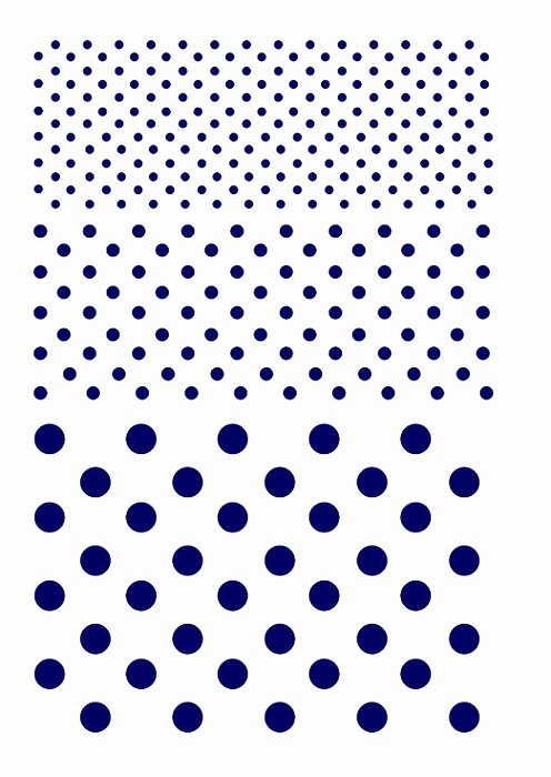 Decalque para Porcelana - Bolinhas Azul Marinho