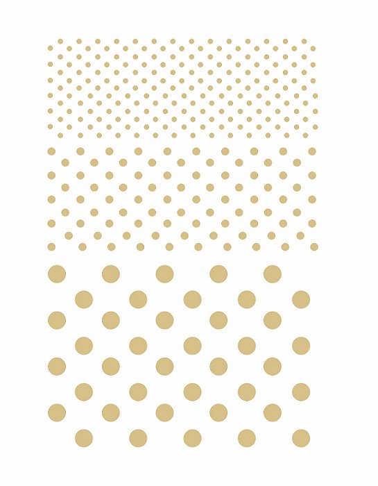 Decalque para Porcelana - Bolinhas Metalizado Dourado