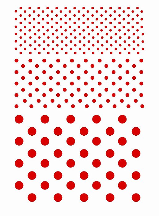 Decalque para Porcelana - Bolinhas Vermelho M9