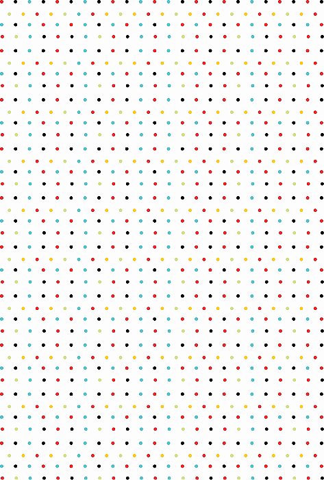 Decalque para Porcelana - Tapete Bolinhas Coloridas