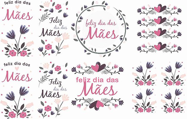 Decalque para Porcelana - Dia das Mães Encanto